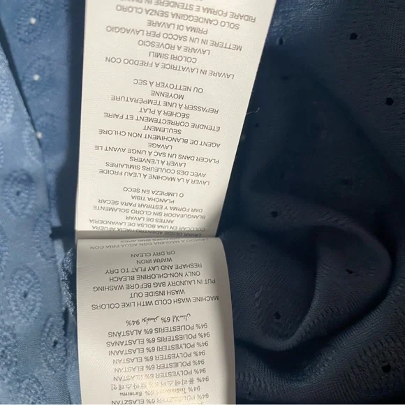 NEW Size M MICHAEL Michael Kors Shoulder Top Polyester Elastane Chambray $88 - Picture 5 of 10